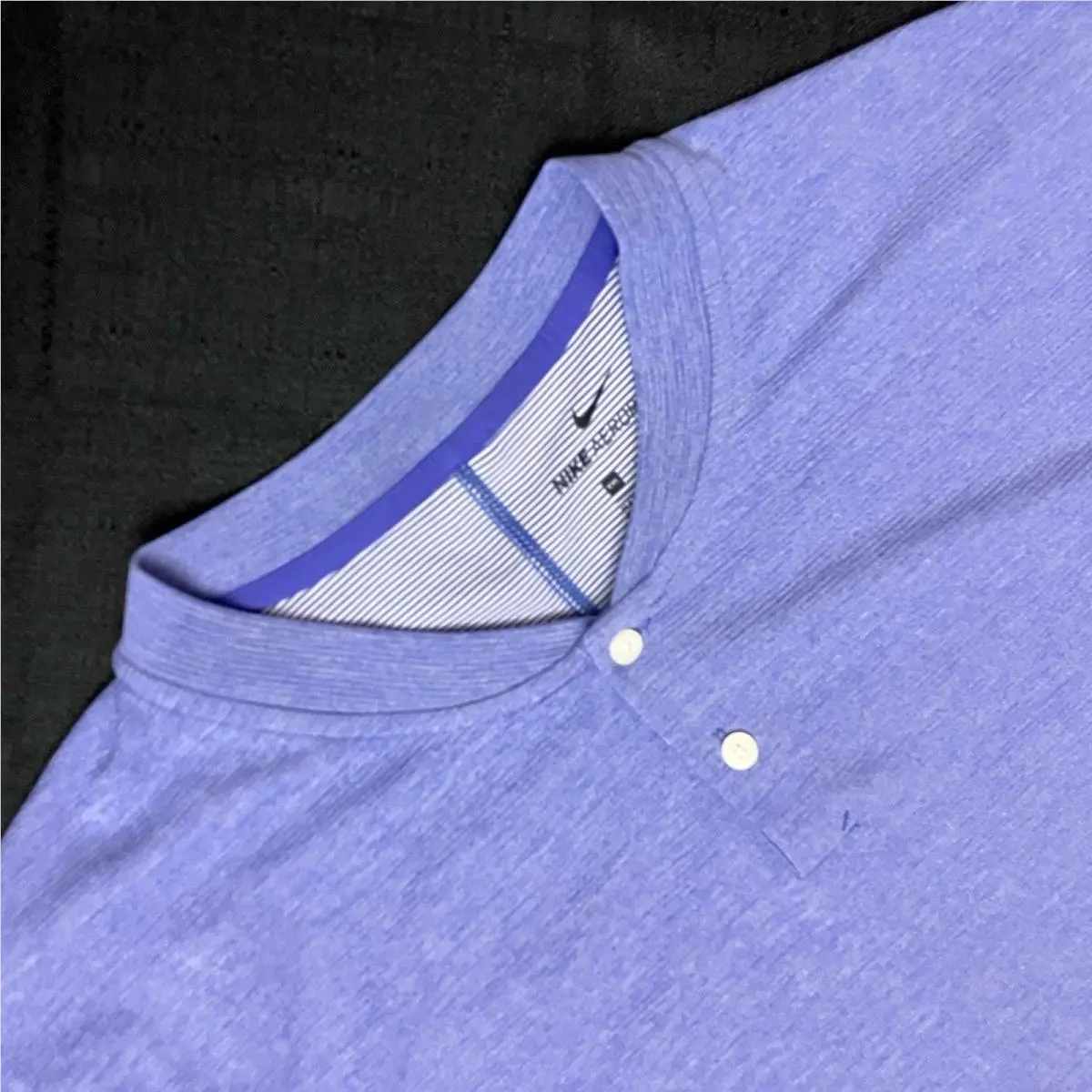 Nike clothing - TW Tiger Woods AeroReact Mock Blade Polo - Violet Frost 9