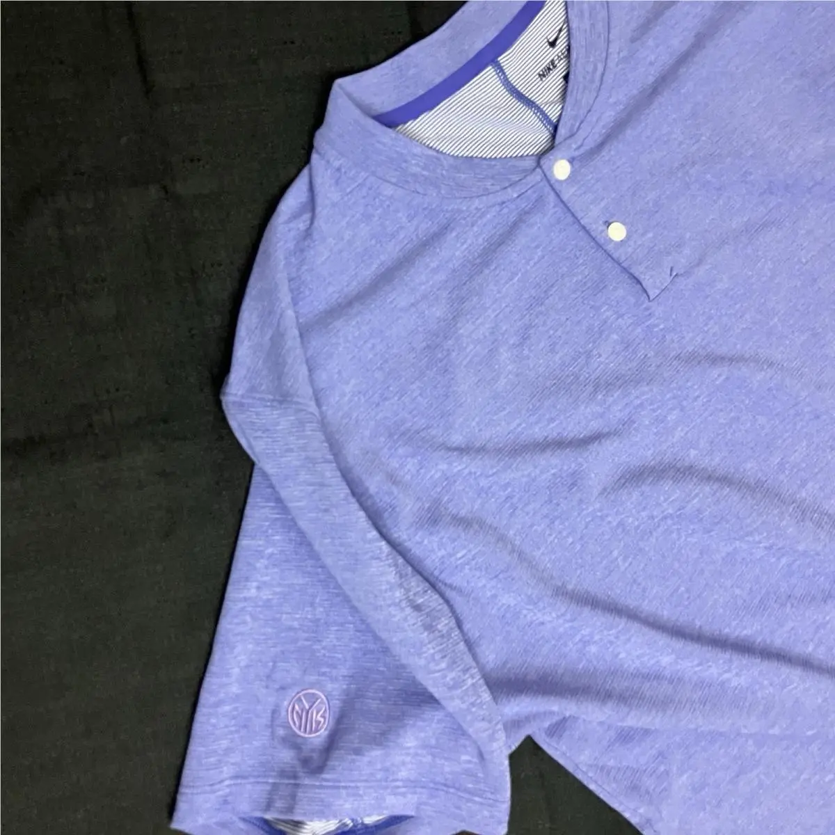 Nike clothing - TW Tiger Woods AeroReact Mock Blade Polo - Violet Frost 11