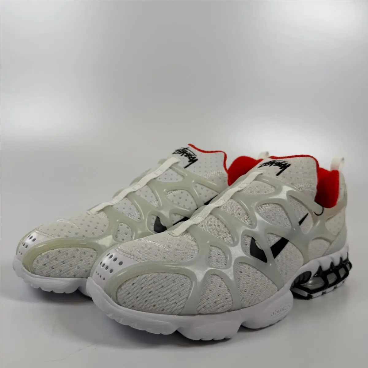 Nike Air Kukini Spiridon Cage 2 Stussy White Habanero Red CJ9918-100 Mens 10.5