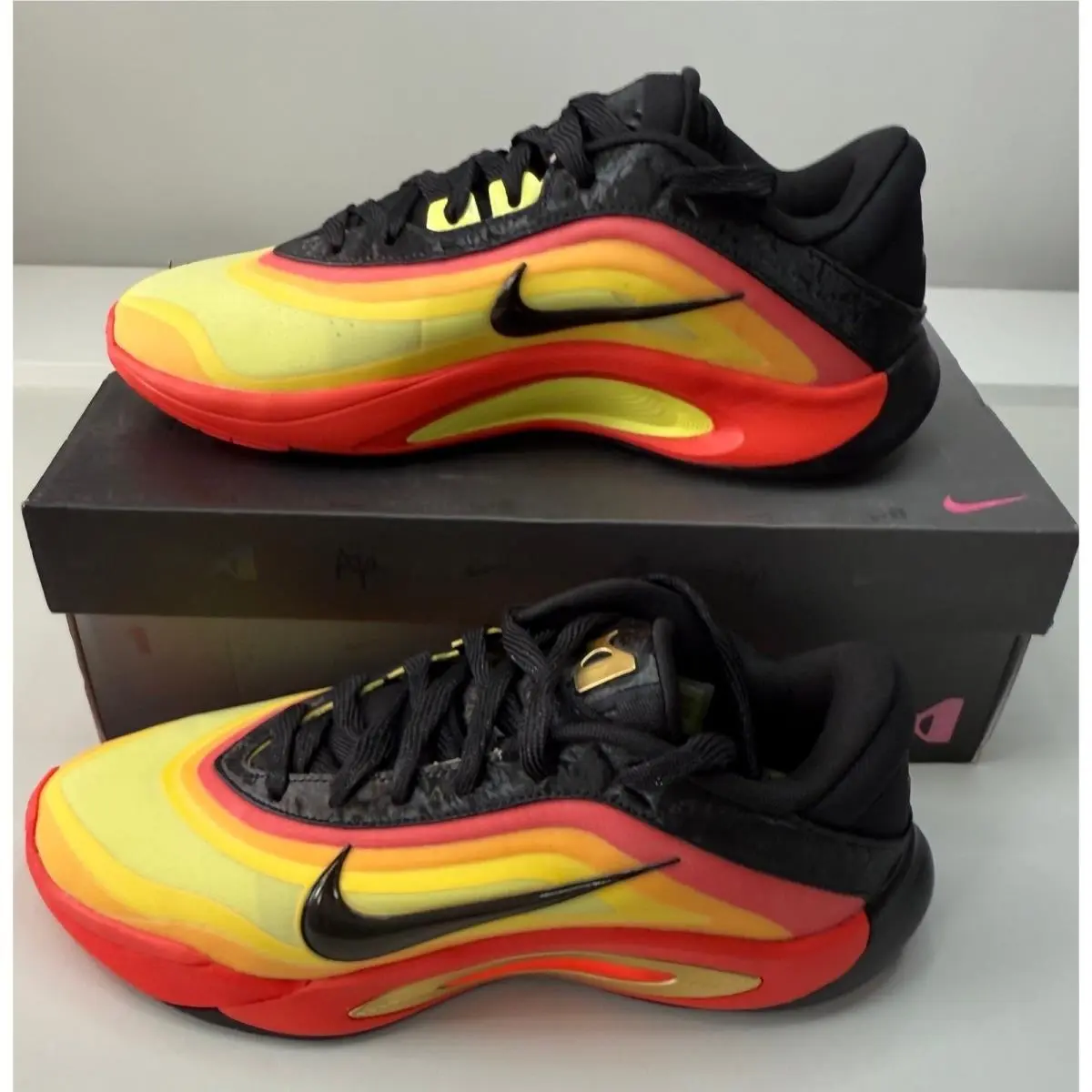 Nike A`one Asw A`ja Wilson Black Metallic/gold Sneakers Wbna DJ6149 Womens 8
