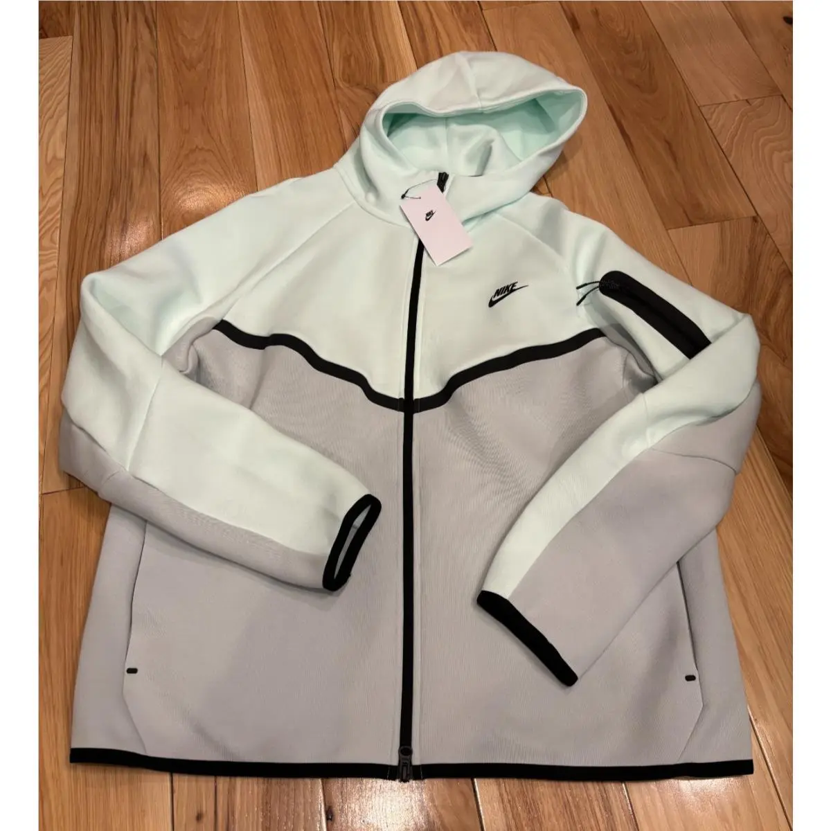 Nike Tech Fleece Windrunner Mint Grey Black HV0949 394 Men`s Xxl