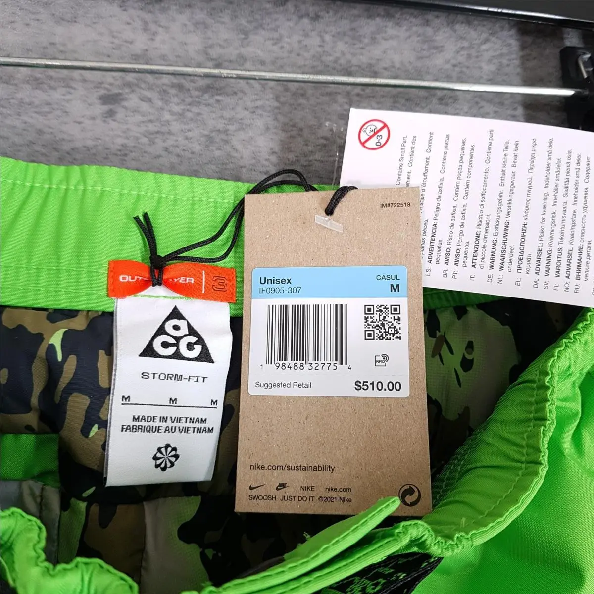 Nike clothing - Nike ACG Skull Peak - ACG Skull Peak - IF0905307 - Green (UPC: 198488244266) 5
