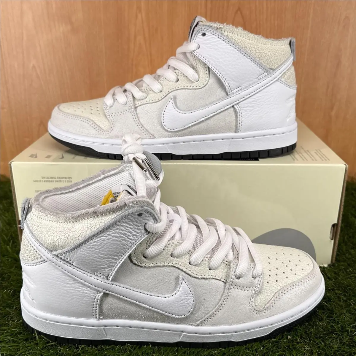 SB Dunk High Antihero White Black Sneakers HM5837-100 Men`s Size 7 by Nike