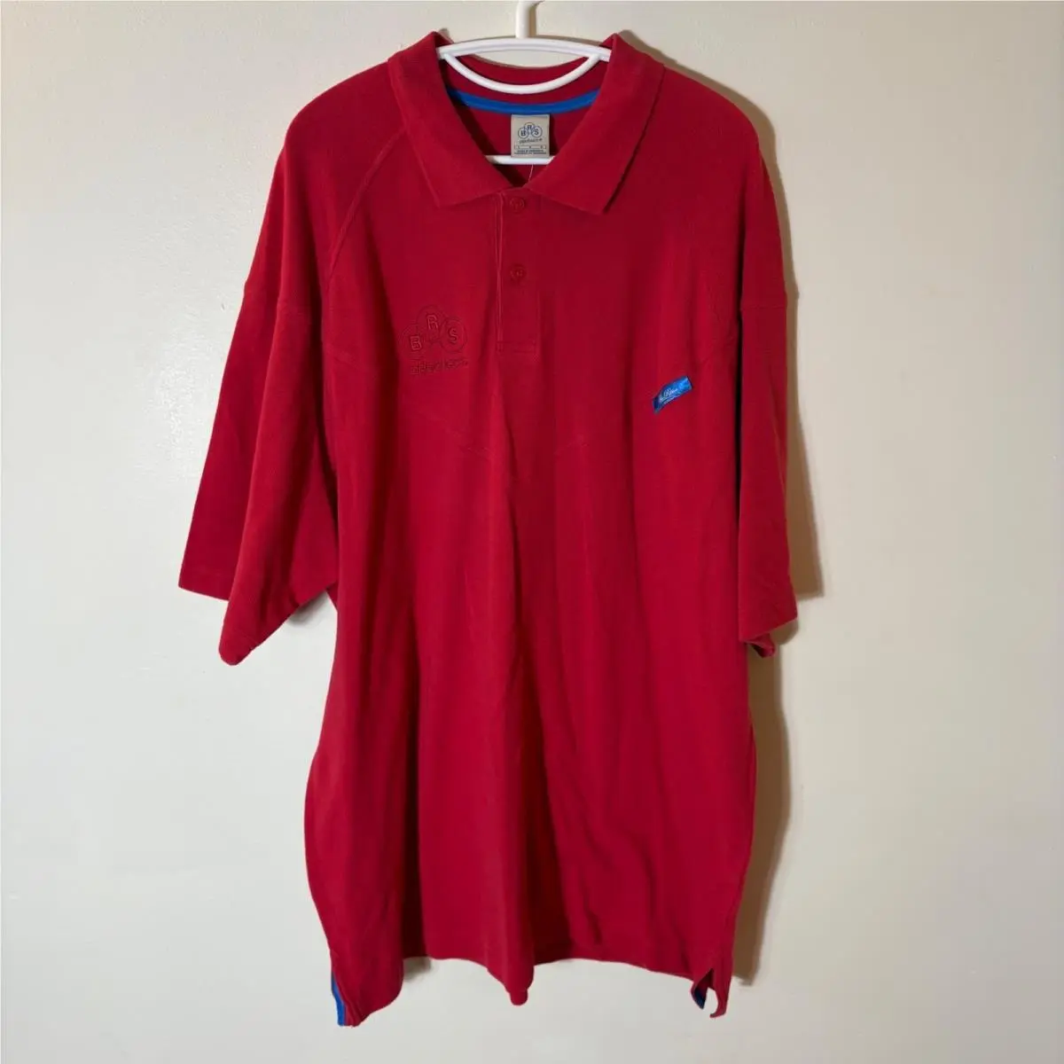 Vintage 90s Nike Blue Ribbon Sports Brs Polo Red Men`s Large Rare Deadstock