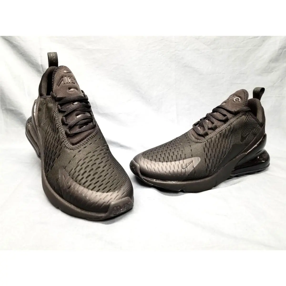 Nike Air Max 270 GS Sneakers Mesh Triple Black Boys Size 5.5