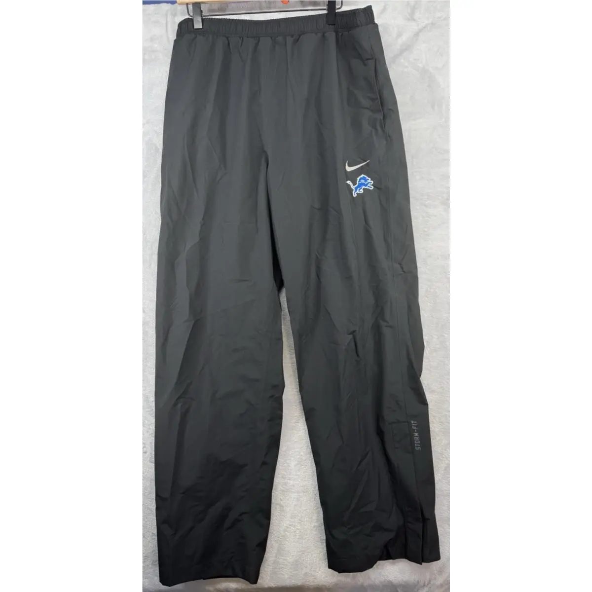 Nike Detroit Lions Golf Windbreaker Pants Storm-fit Black Team Issued Men`s XL