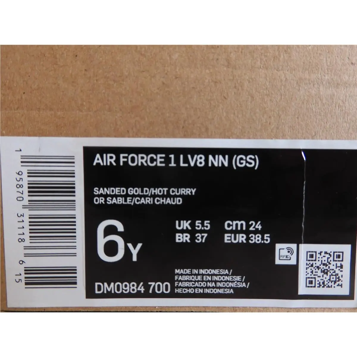 Nike shoes - Nike Air Force 1 LV8 - DM0984 700 - Gold (UPC: 195870311186) 6