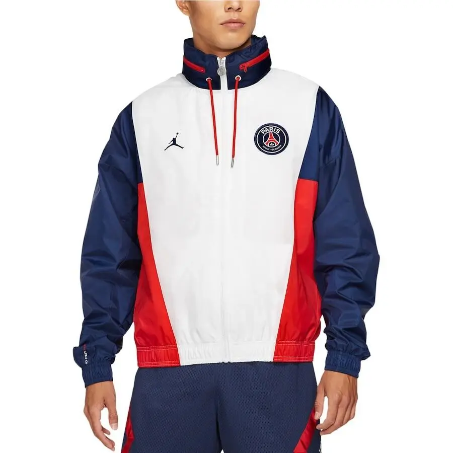S  Air Jordan Psg Paris Saint-germain Nylon Zip-hood Full-zip Jacket by Nike