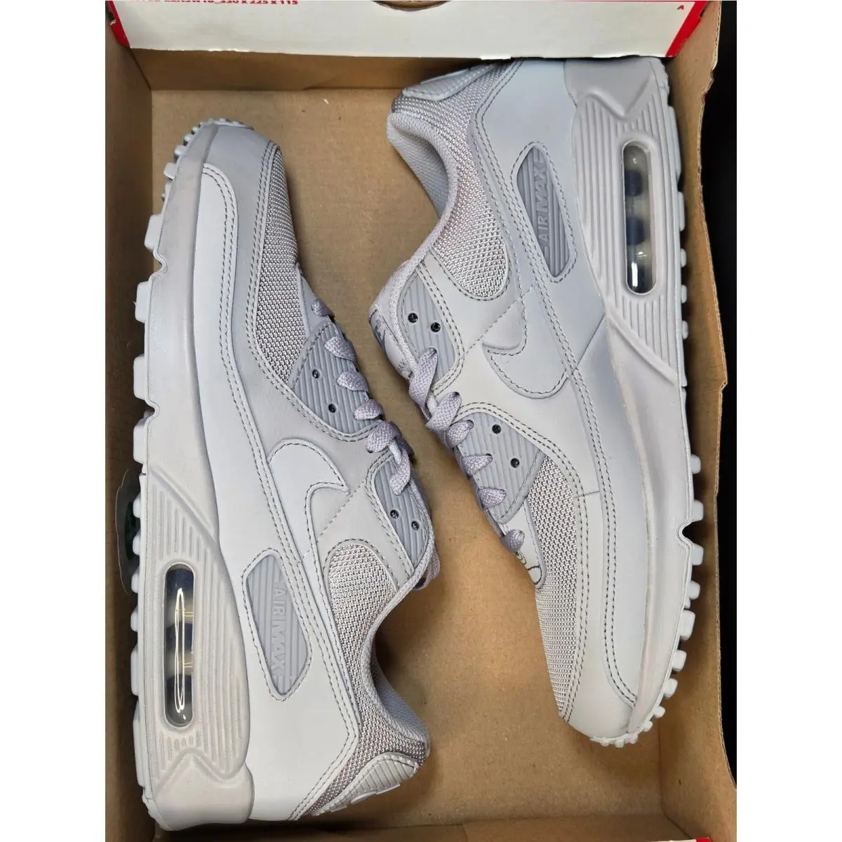 Nike Air Max 90 Wolf Grey Mens Running Shoes CN8490-001 Size 9