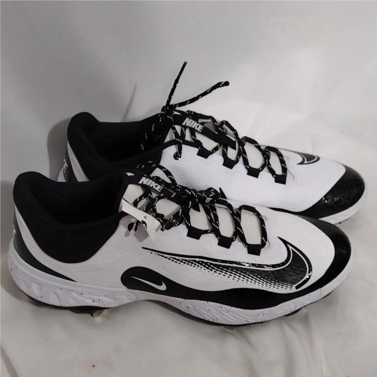 Nwob Nike White Black Alpha Huarache Elite 4 Low Cleats Mens Size 15