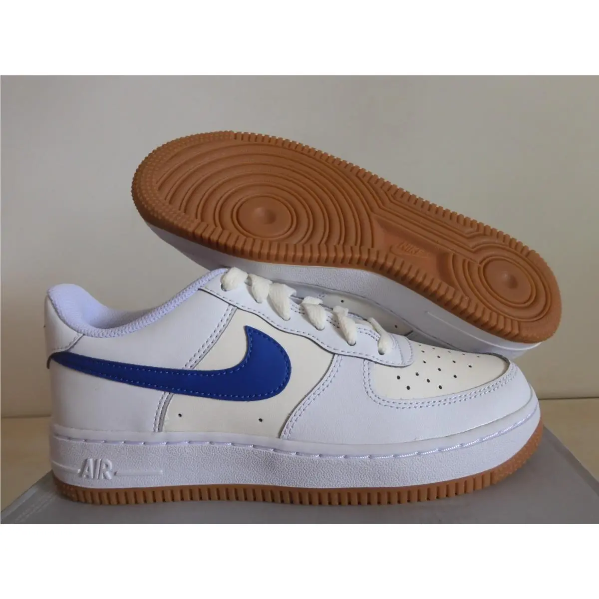 Nike Air Force 1 GS White-game Royal Blue-summit White Sz 4.5Y DX5805-179