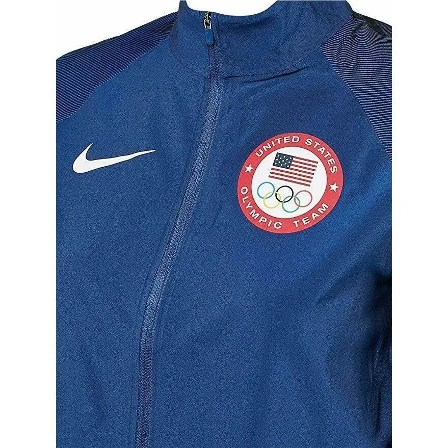 Nike Women`s Flex Team Usa Olympic Usoc Stadium Jacket Blue Size Large