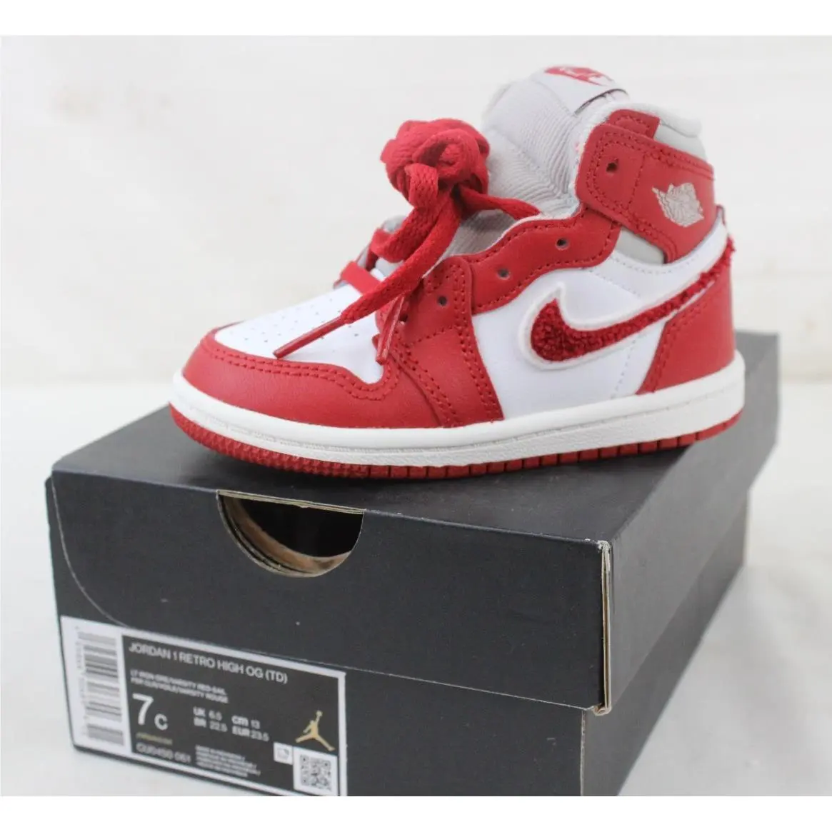 Nike Air Jordan 1 Retro High OG CU0450-061 Lt Iron Ore Varsity Red Size 7C