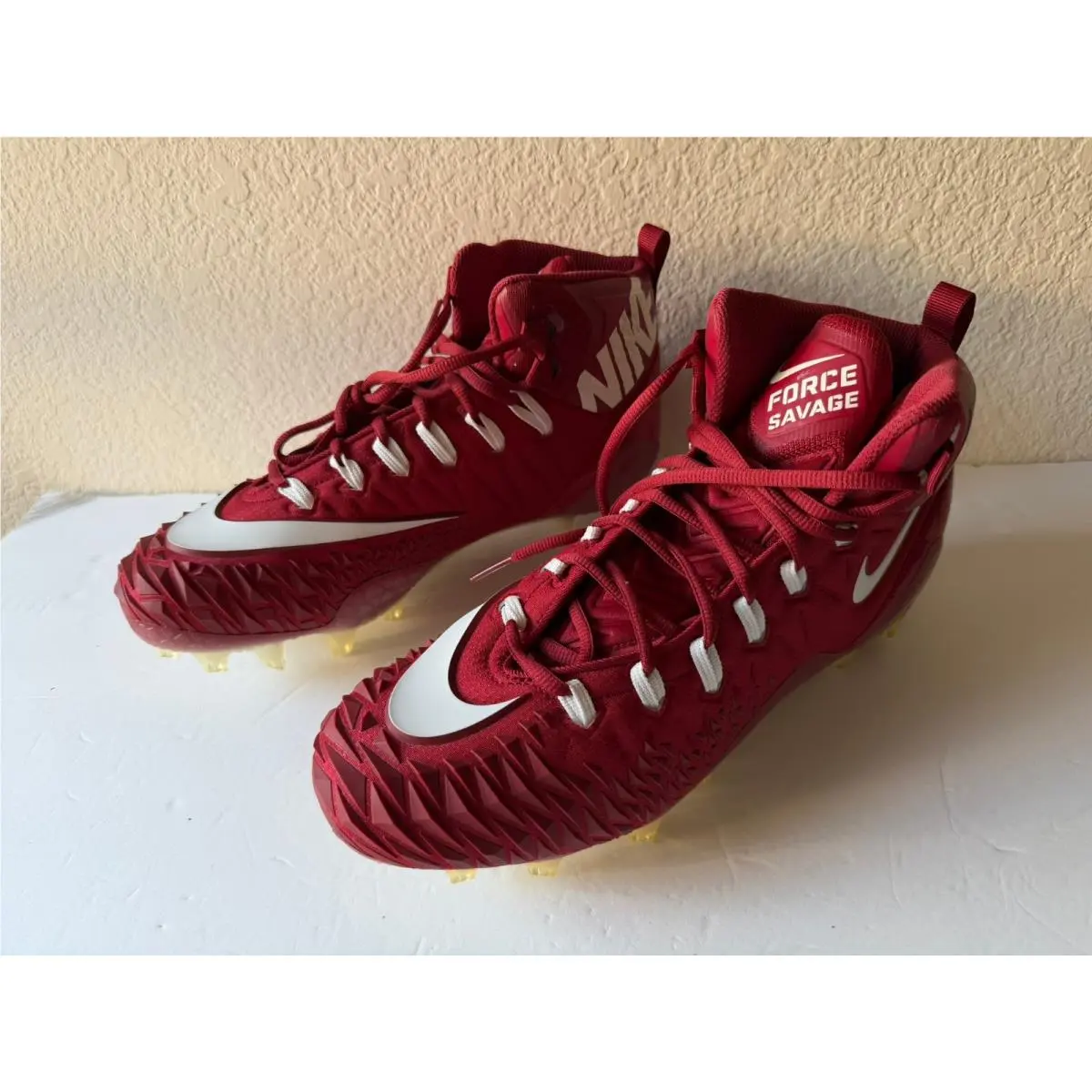US 11.5 Nike Force Savage Pro TD Promo Football Cleats Team Crimson 918346 617