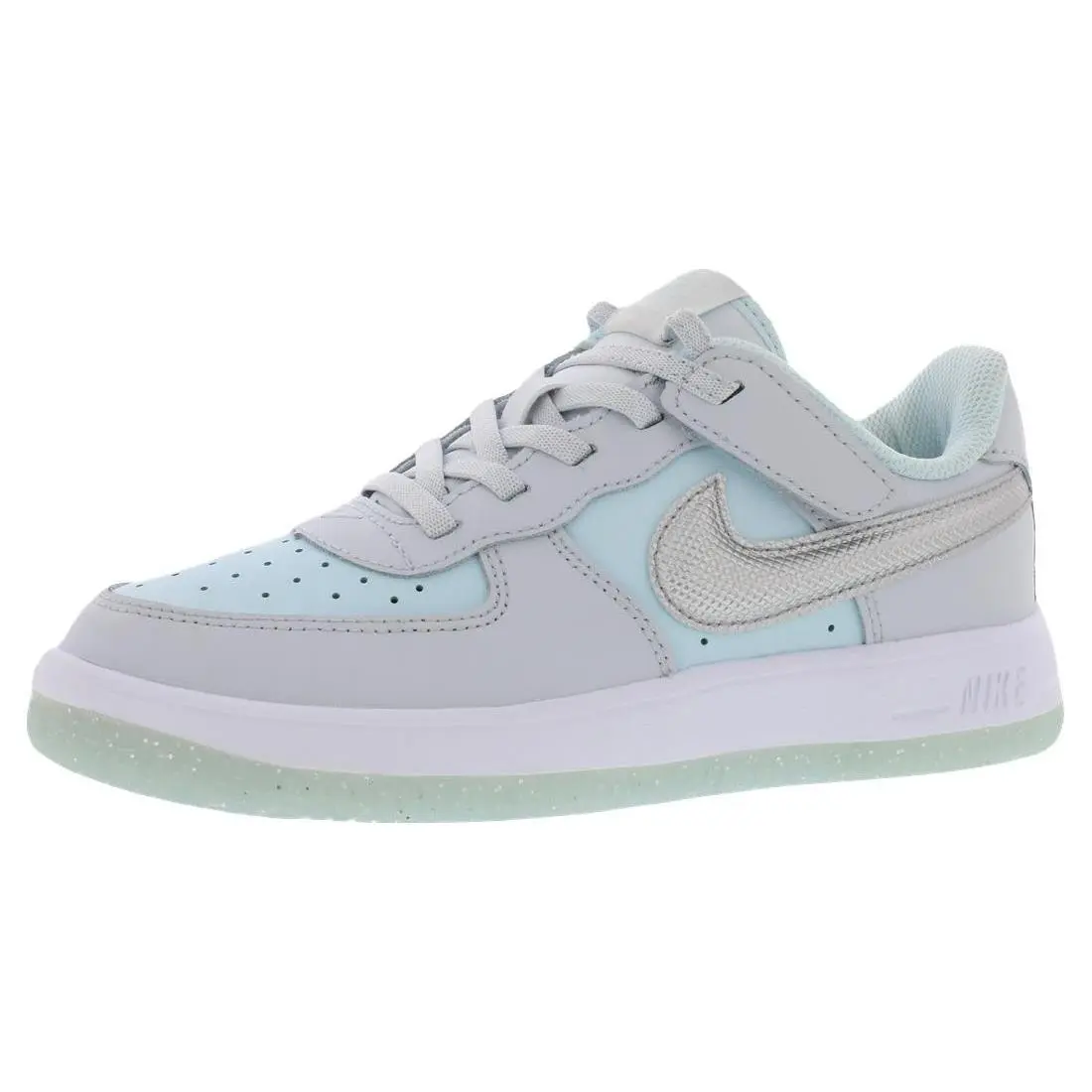 Nike Force 1 Low Easyon PS Boys Shoes Size 11 Color: Pure Platinum/metallic