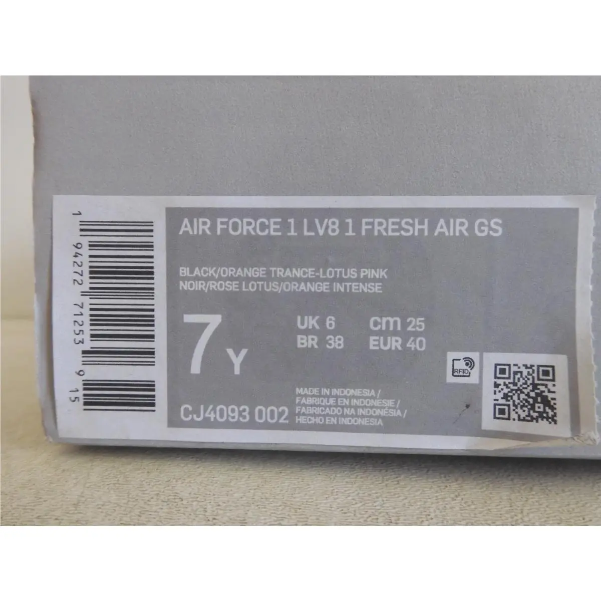 Nike shoes - Nike Air Force 1 LV8 - CJ4093 002 - Black (UPC: 194272712539) 6