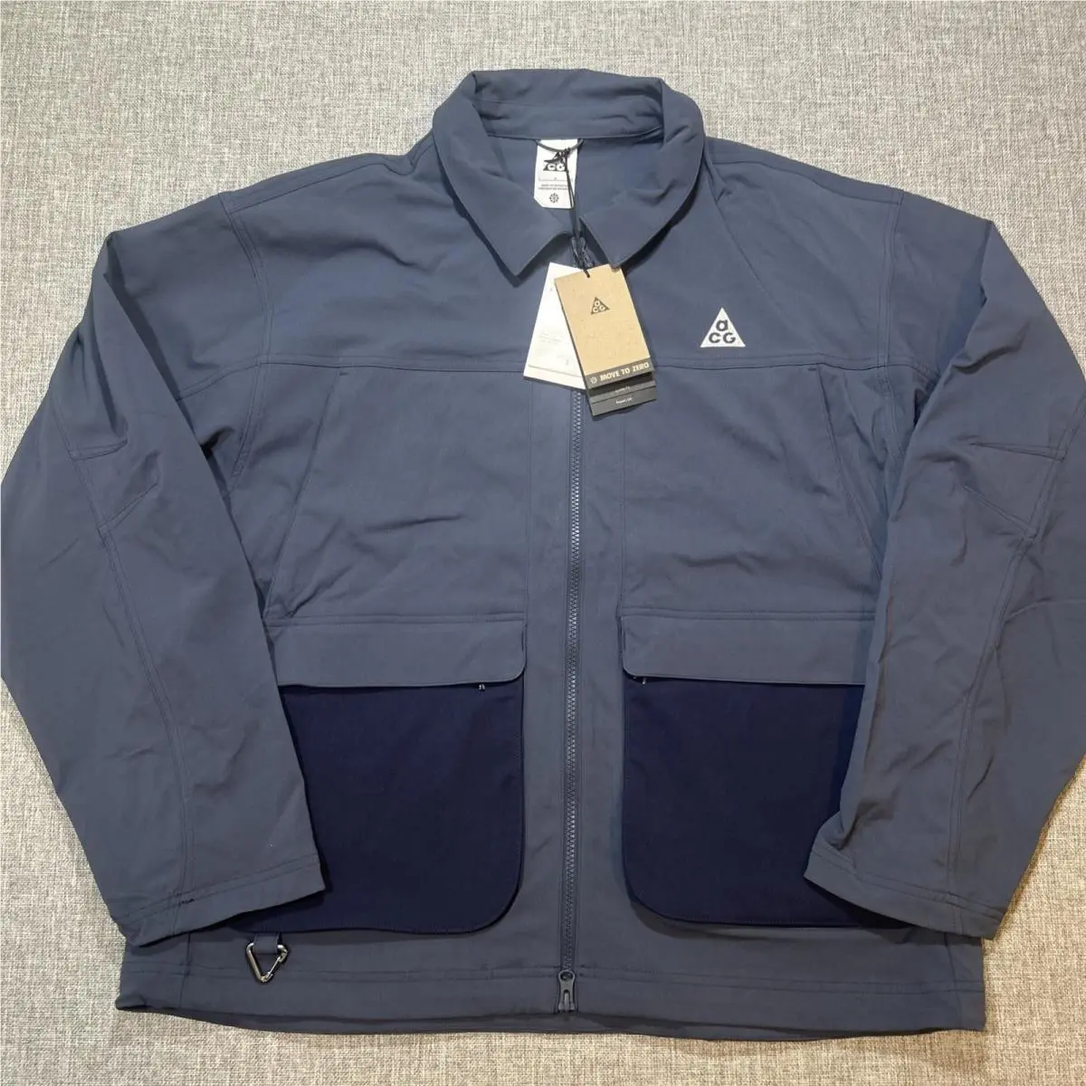 Nike Acg Smith Summit Men`s UV Full Zip Jacket Blue Size Large HV0598-437