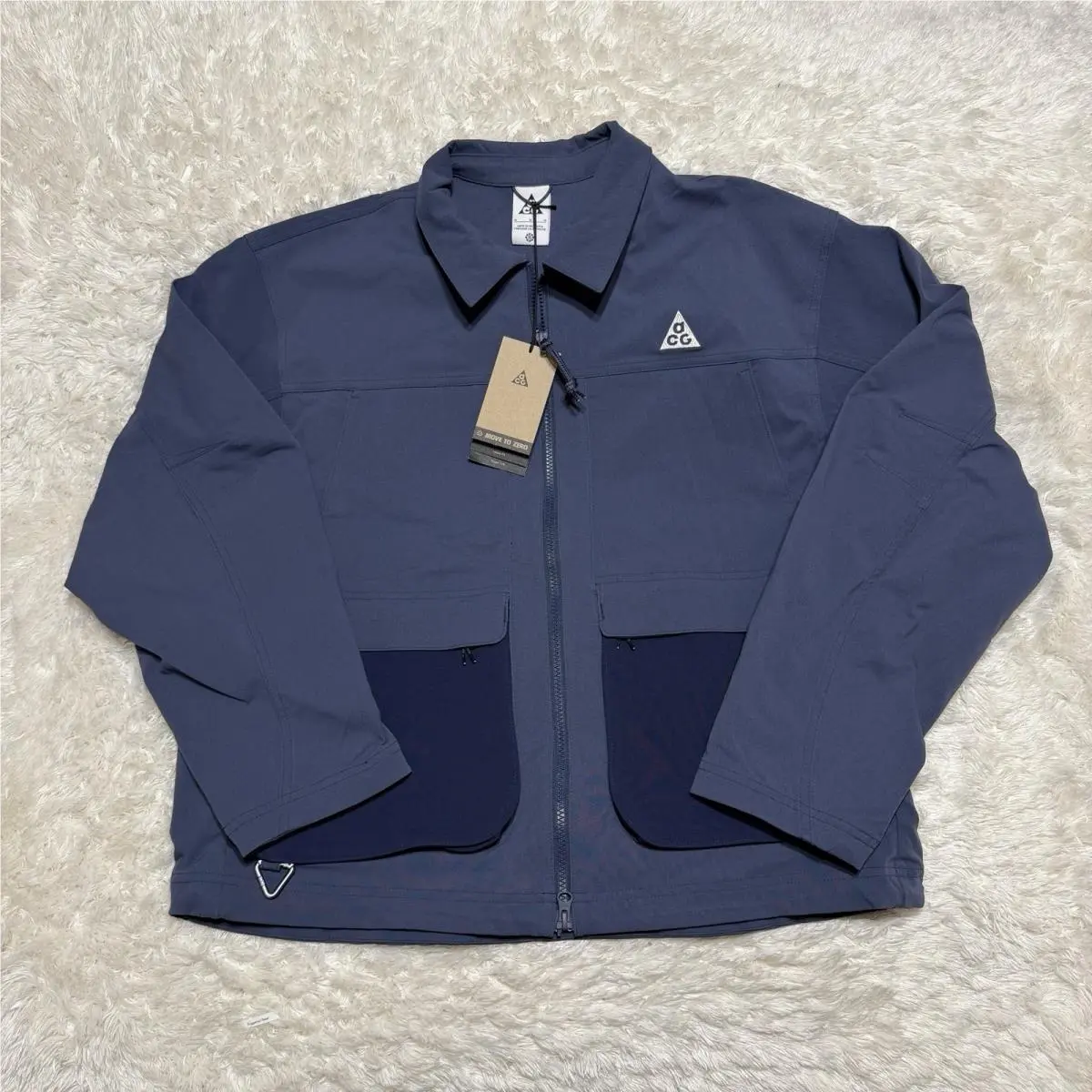 Men`s XL - Nike Acg Smith Summit UV Repel Jacket Navy Blue HV0598-437