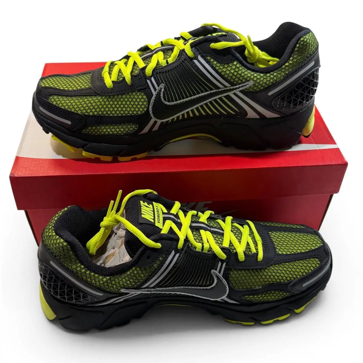 Nike Zoom Vomero 5 Lemon Venom Black Mens Running Shoes FB9149-702 Size 10