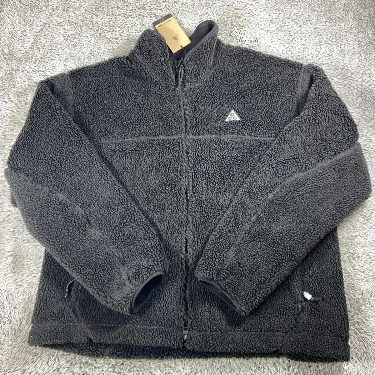 Nike Acg Canwell Glacier Therma-fit Adv Windproof Jacket Size Large Men Black