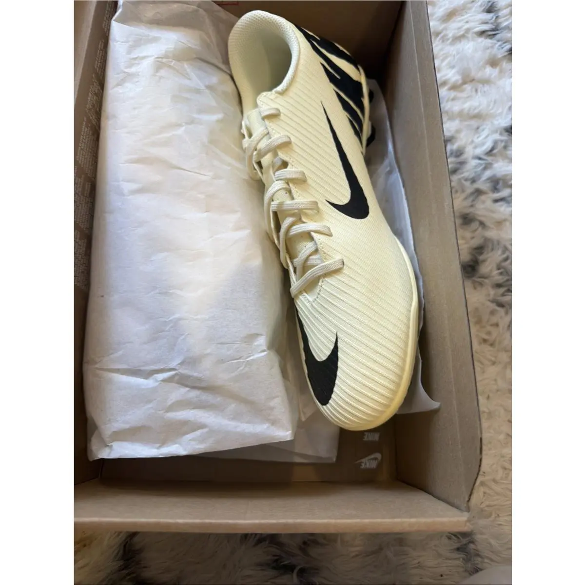 Nike Mercurial Zoom Vapor 15 Club Lemonade Black Men’s 10.5 Woman 12 DJ5963-700