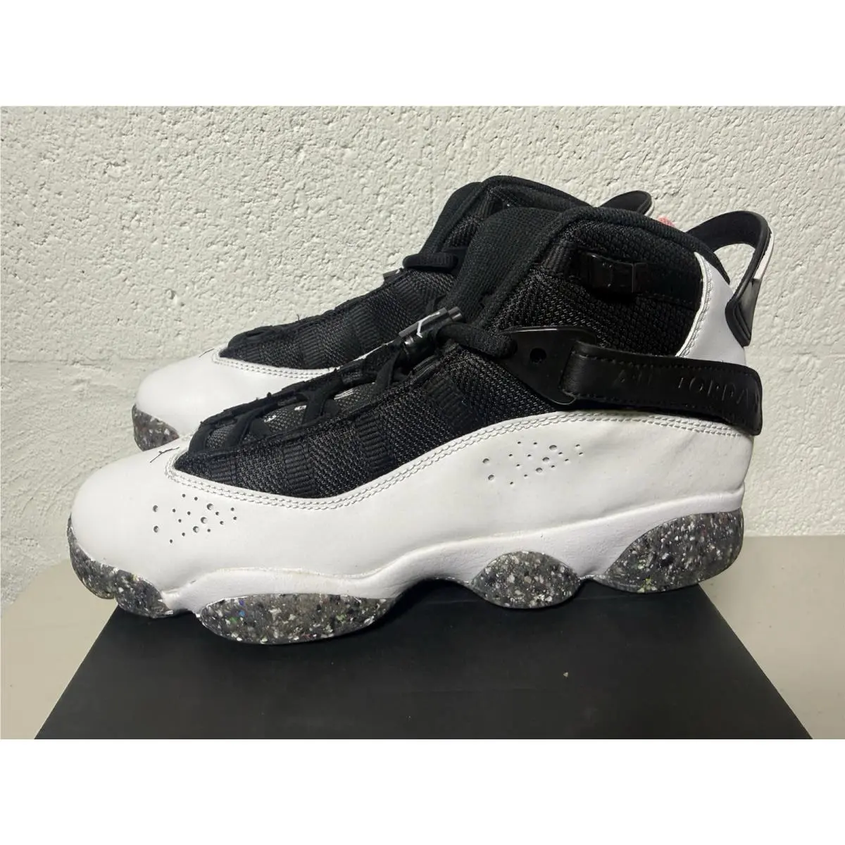 Nike Size 6Y Youth GS Air Jordan 6 Rings White Black Grey DV3178-100 W/ Box