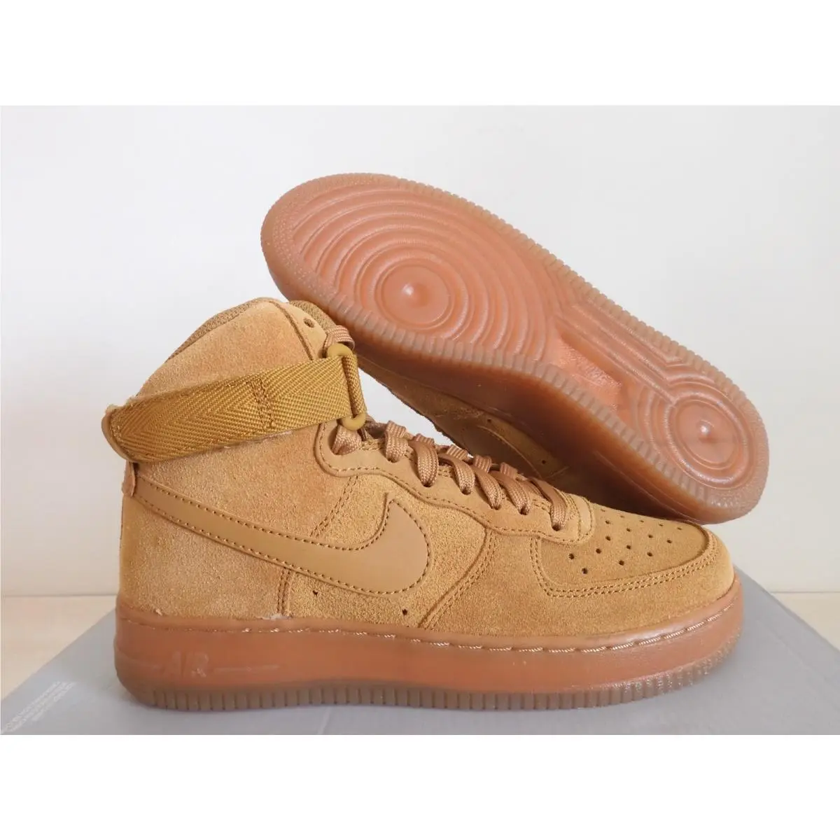 Nike Air Force 1 Mid LV8 GS Black-gum Light Brown Sz 4Y 820342-004