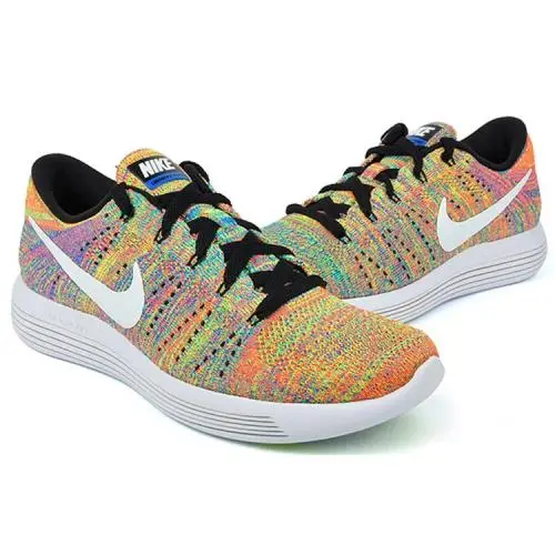 Nike Flyknit Lunarerpic Low Men`s Running Shoes - Size 7.5 - Multicolor - 004 - Multicolor