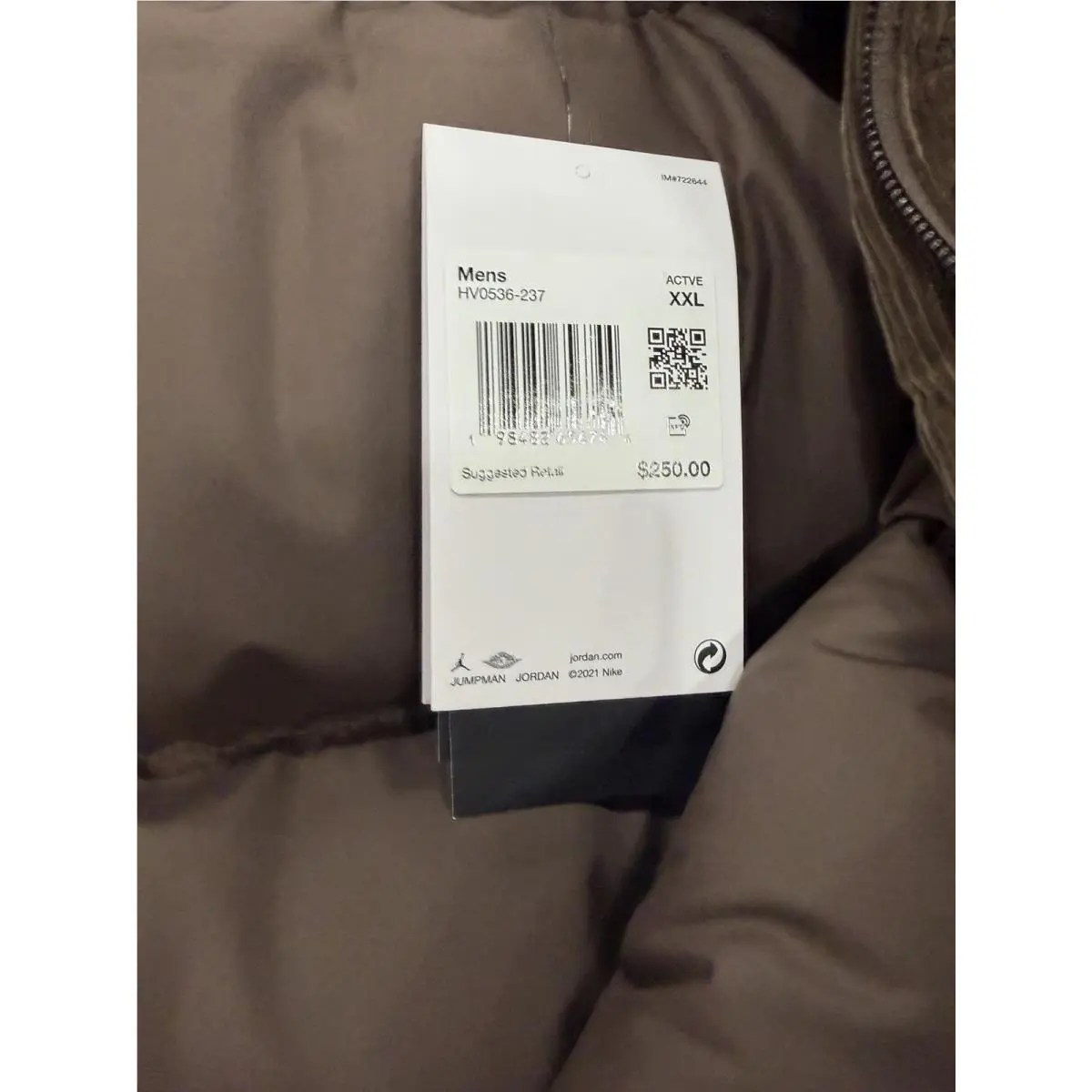 Nike clothing - Air Jordan Mens Flight Down Puffer Jacket - HV0536010 - Brown 15