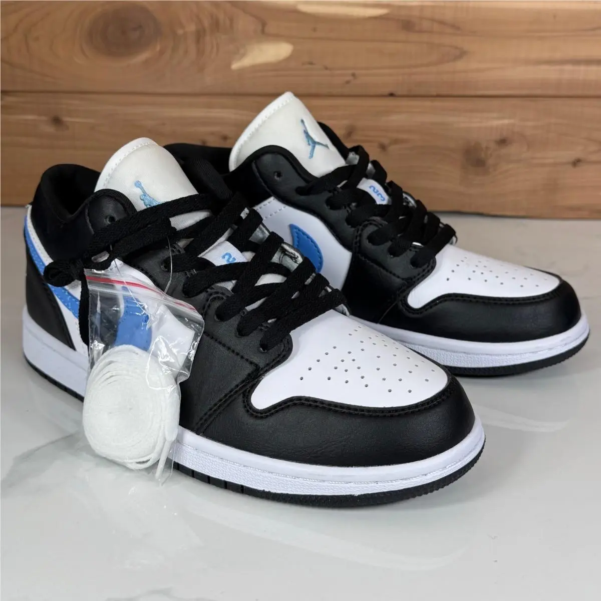 Nike shoes - Jordan 1 Low Black University Blue White - Black 6