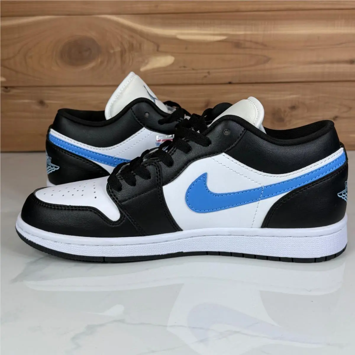 Nike shoes - Jordan 1 Low Black University Blue White - Black 9