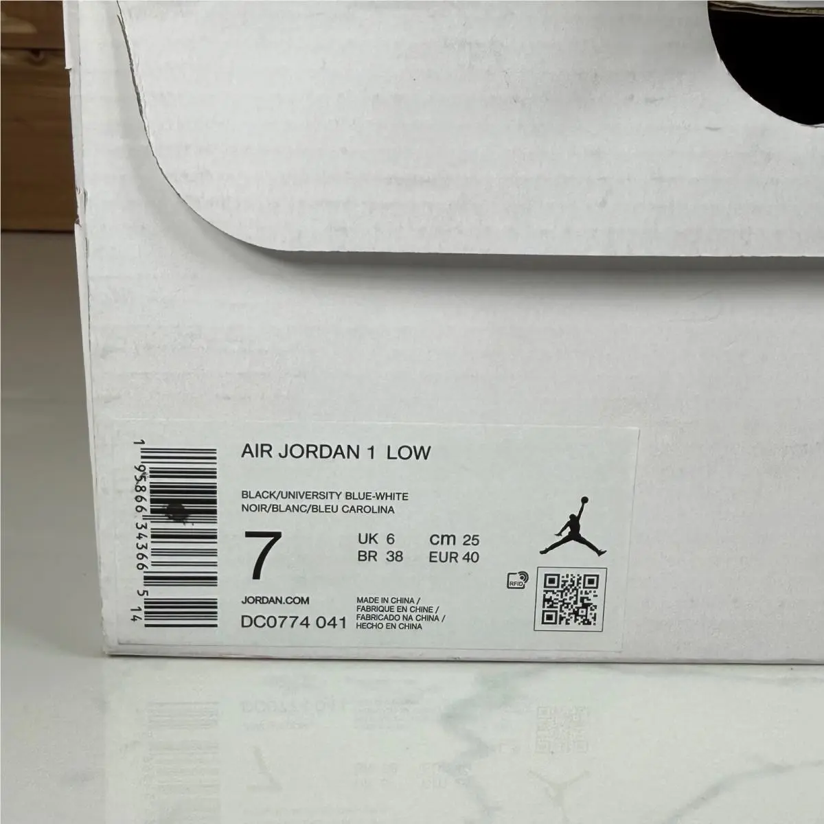 Nike shoes - Jordan 1 Low Black University Blue White - Black 14
