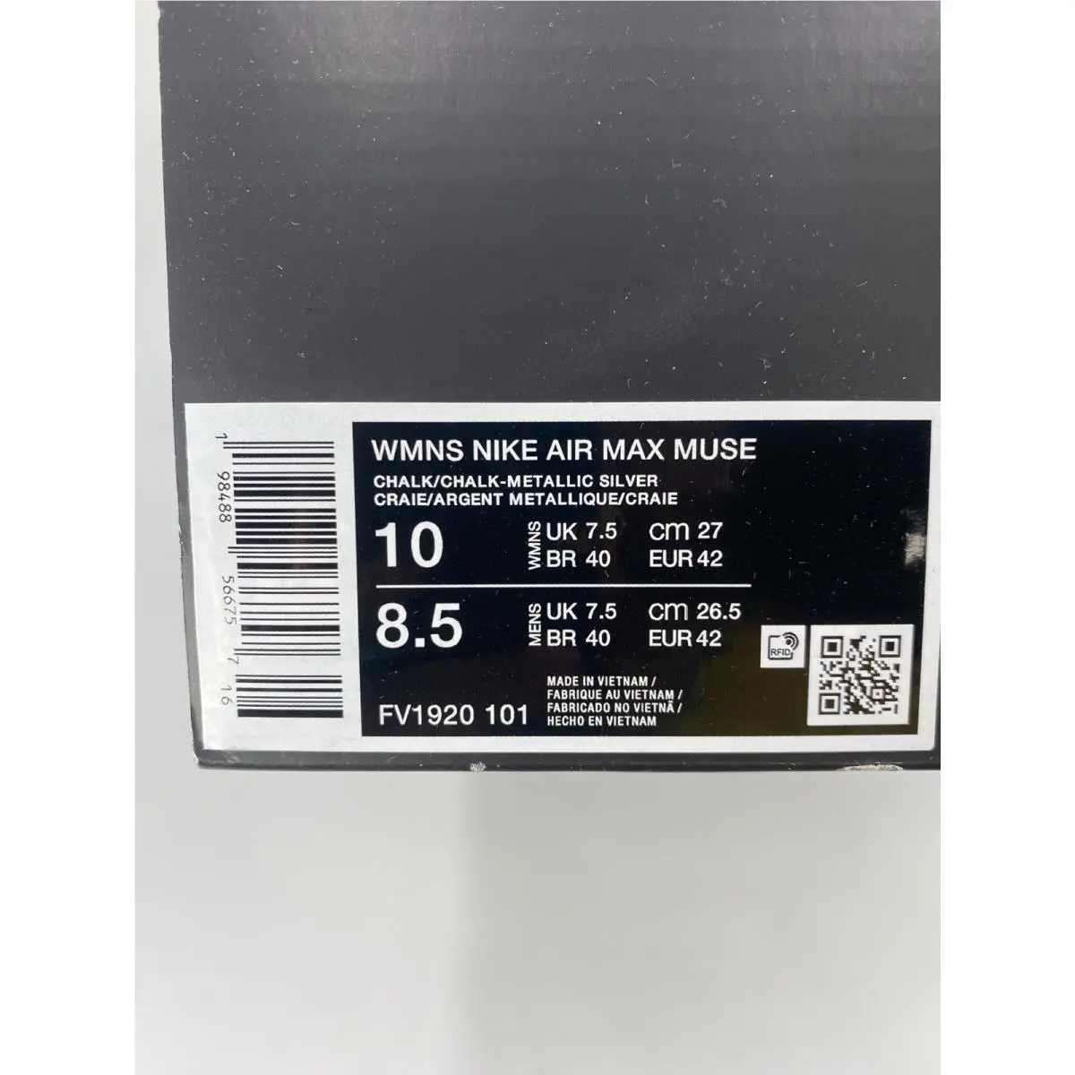 Nike shoes - Nike Air Max Muse - Air Max Muse - FV1920 101 - Chalk/Metallic Silver (UPC: 198488566757) 8