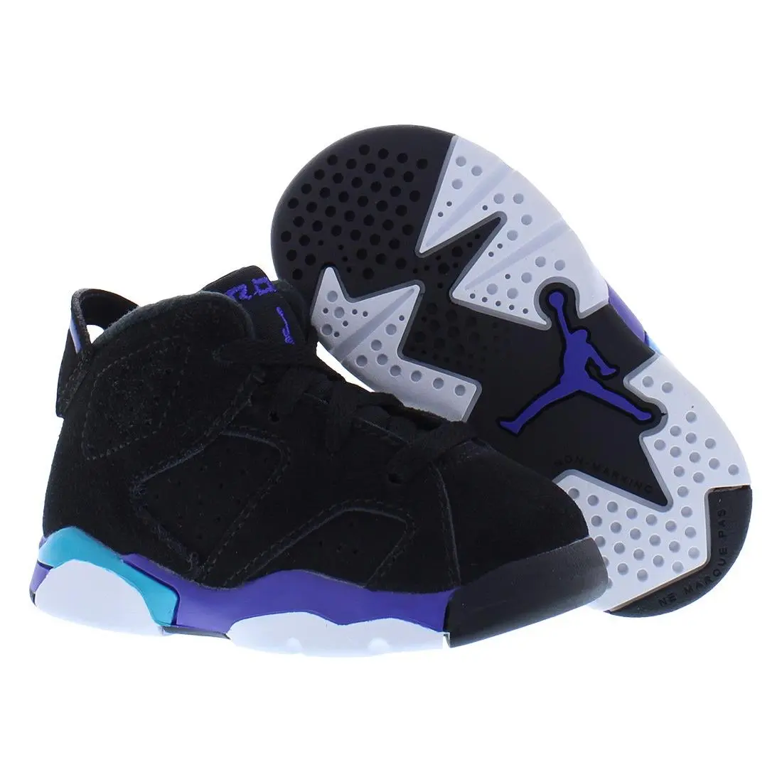 Nike Jordan 6 Retro Infant/toddler Shoes Size 4 Color: Black/bright