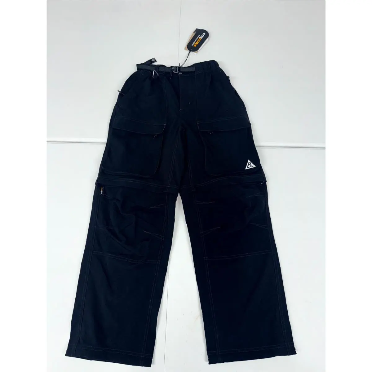 Nike Acg Smith Summit Cargo Pants Men`s XS Black Zip-off Stretch HV0591-010