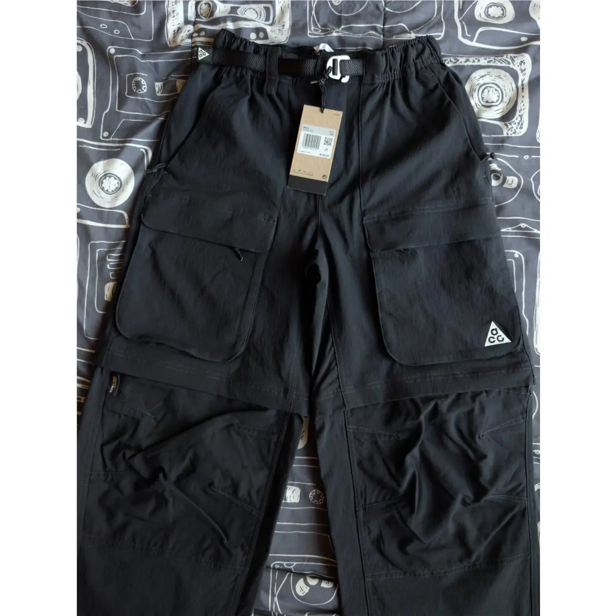 Nike Acg Smith Summit Pants Shorts Convertible Black Cordura HV0591-010 Size XS