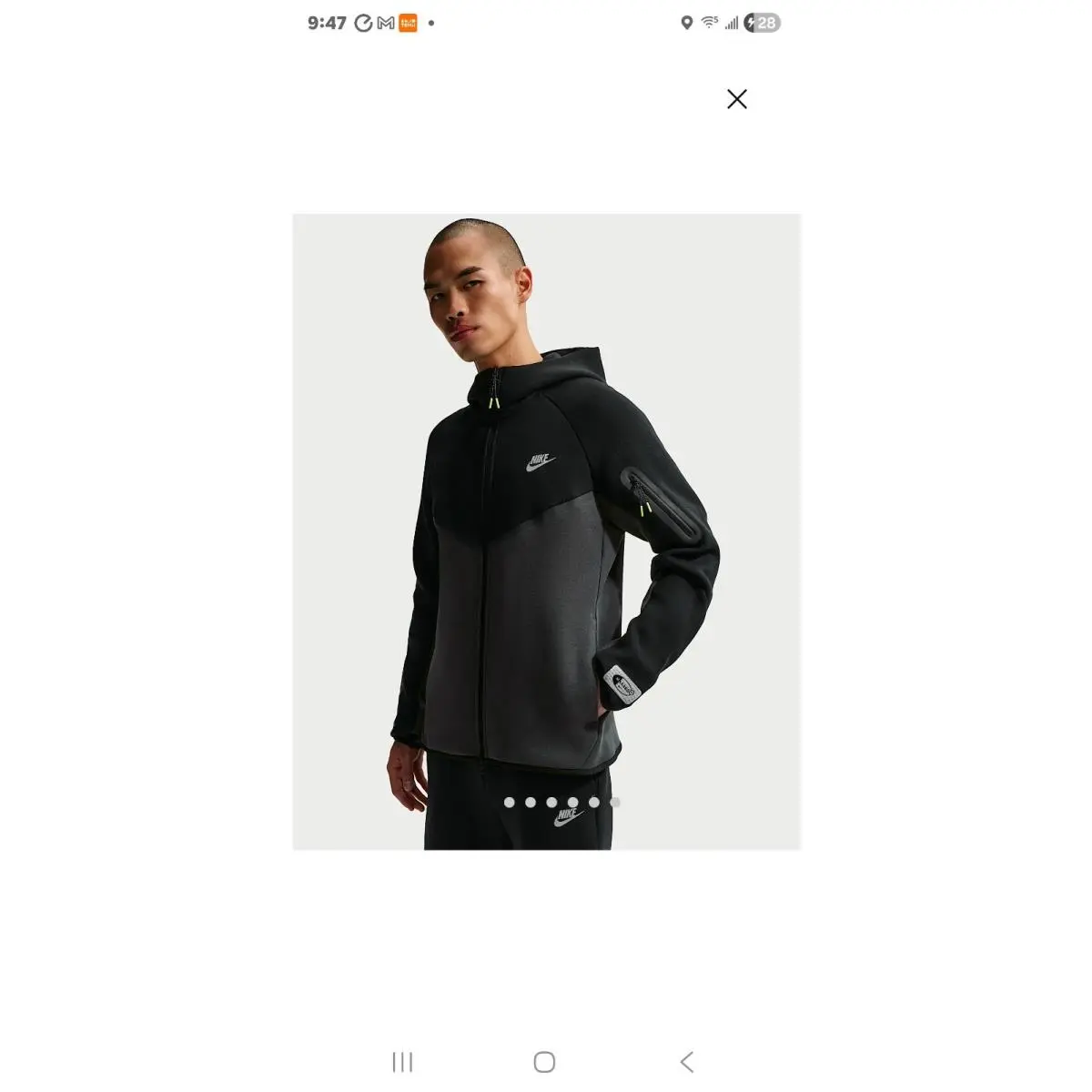 Tech Fleece Full-zip Windrunner Jacketmen – Black/dk Smoke by Nike