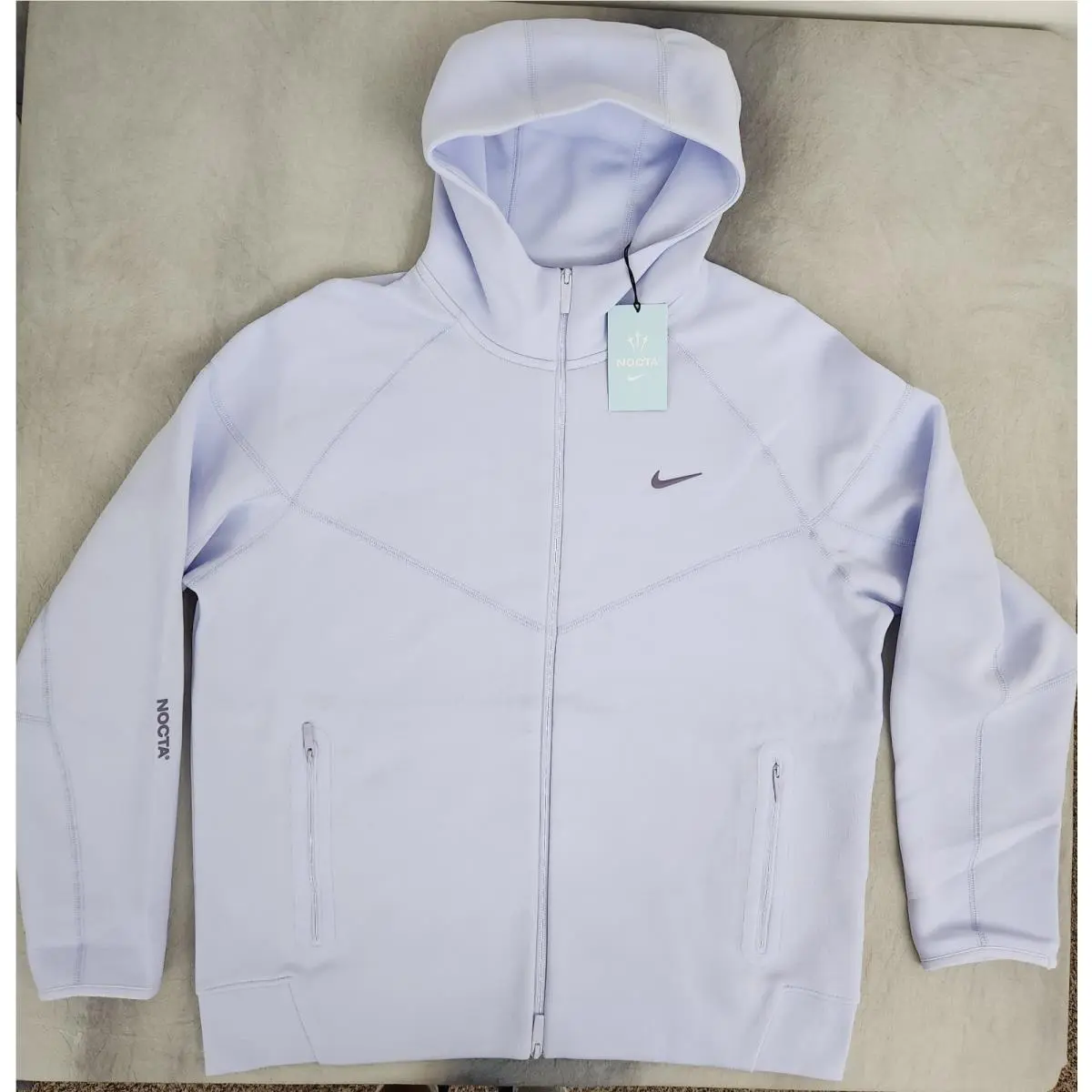 Nike X Drake Nocta Tech Fleece Full Zip Hoodie Palest Purple Size XL FD8453-568