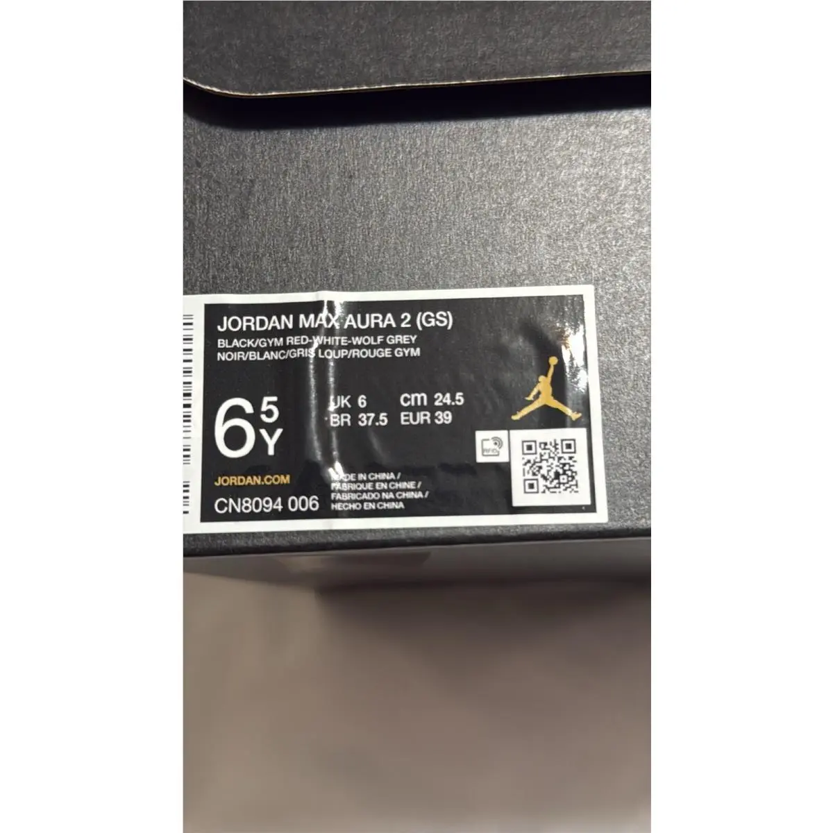 Nike shoes - Jordan Max Aura - Max Aura - Black/Gym Red-White-Wolf Grey (UPC: 194494902794) 11