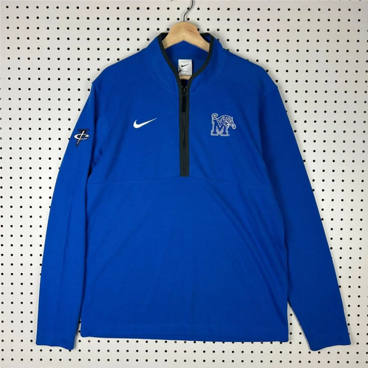 1 Cent Memphis Tigers Quarter Zip Large Blue Penny Hardaway Sideline by Nike