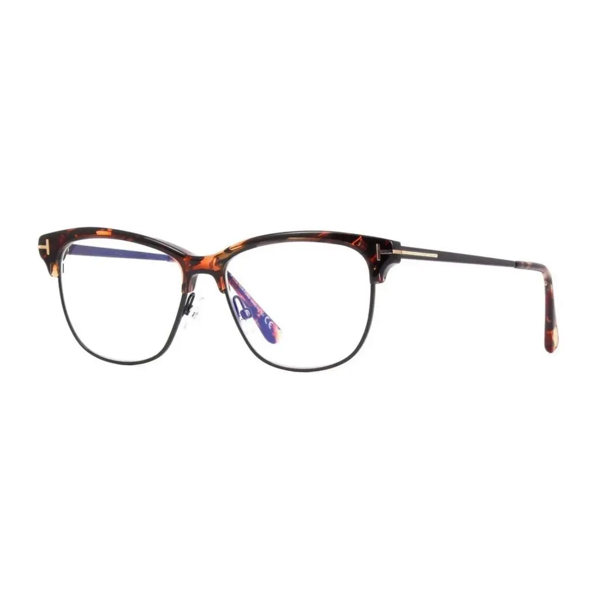 FT TF5546-B 055 Square Red Havana 54 mm Eyeglasses by Tom Ford