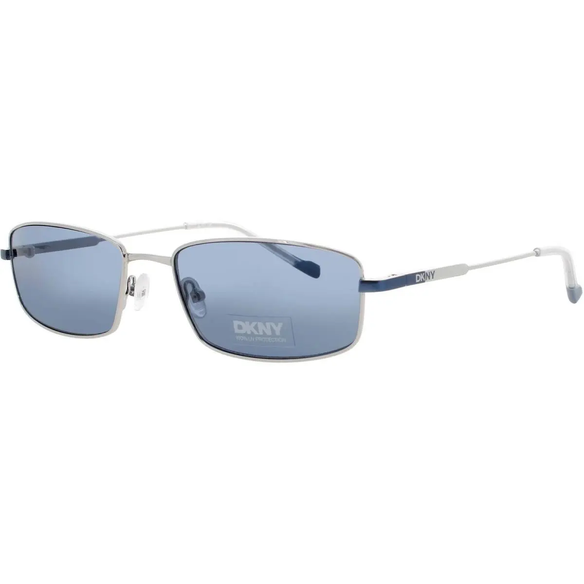 Dkny Women`s Sunglasses Silver Metal Rectangular Full Rim Frame DK119S 040