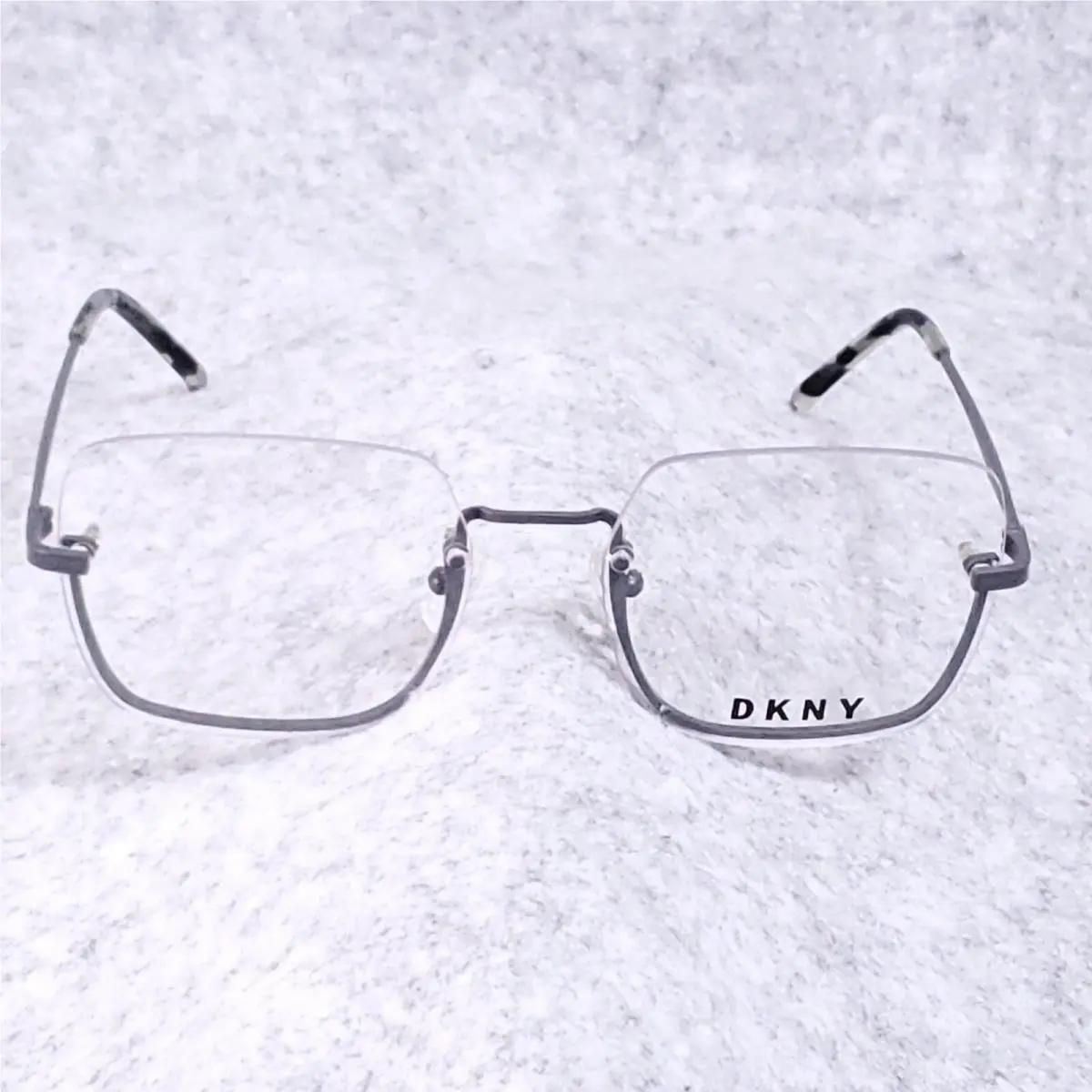 Dkny Eyeglasses Ladies Grey Metal Half-rim Oversized Frames DK 1001 54-17-135