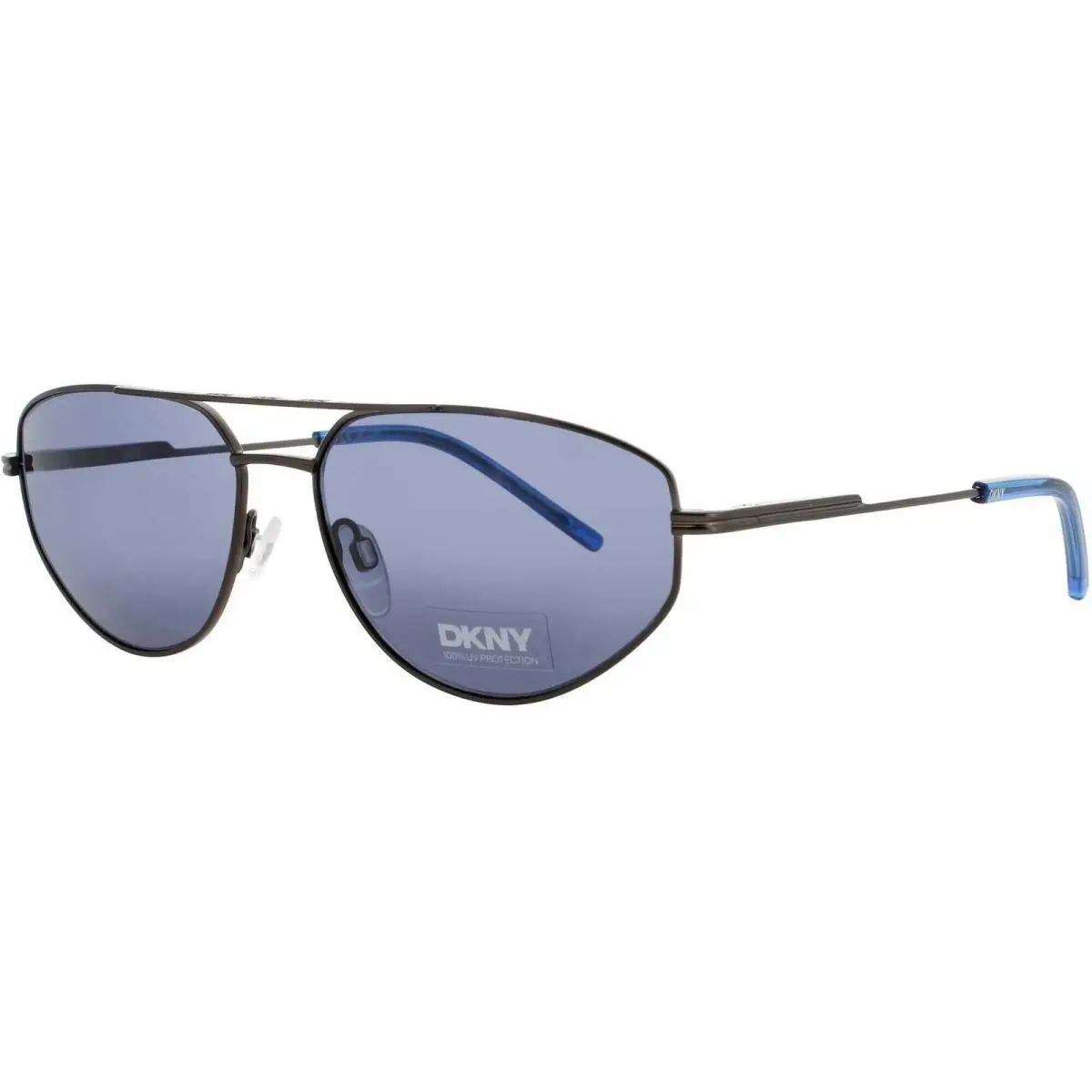 Dkny Women`s Sunglasses Satin Gunmetal/cobalt Metal Full Rim Frame DK117S 070