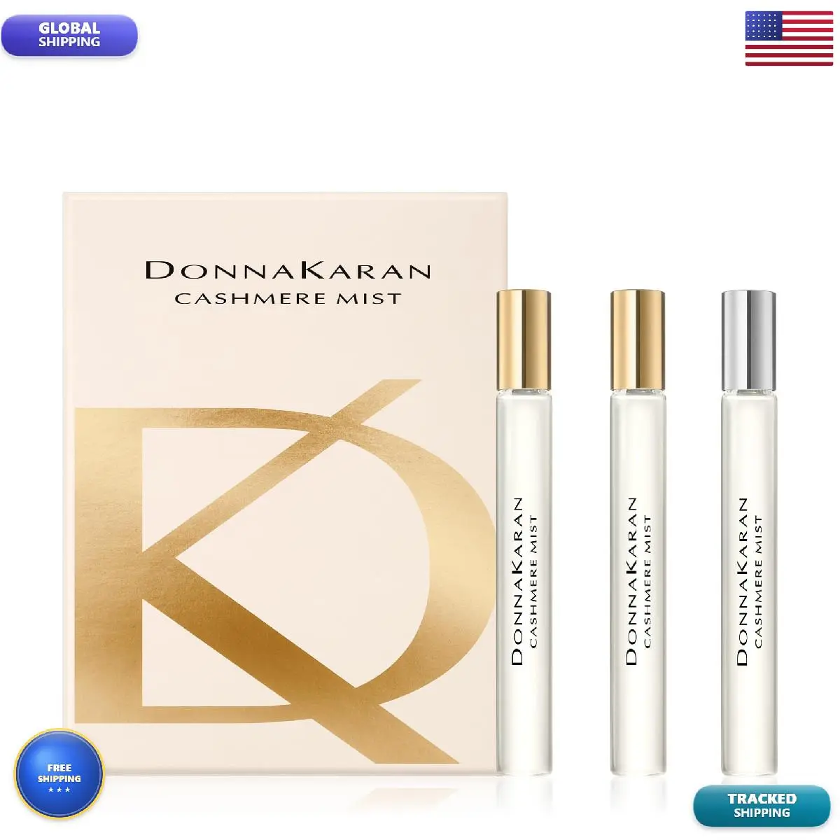 Donna Karan Cashmere Mist Purse Spray Trio Set For - 2 X Eau De Parfum 0.34 Fl