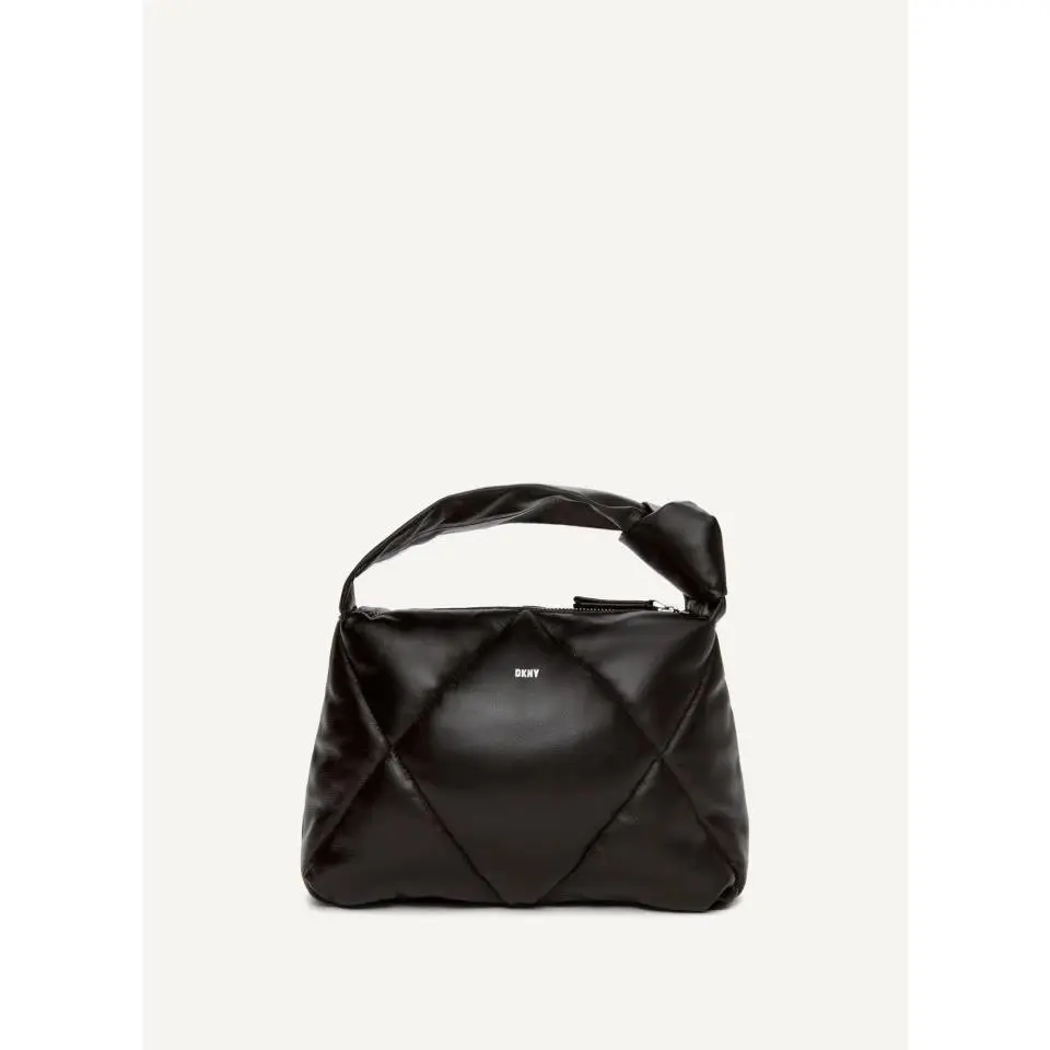 Dkny Quilted Modernist Knot Bag in Black