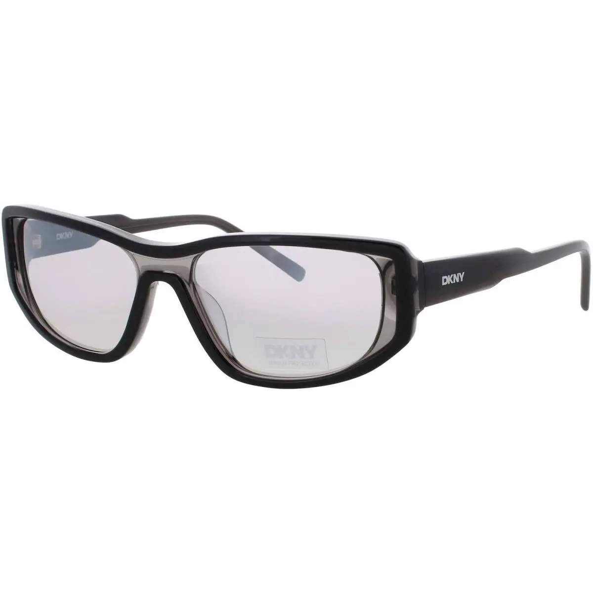 Dkny Women`s Sunglasses Layered Black Rectangular Full Rim Frame DK553S 015