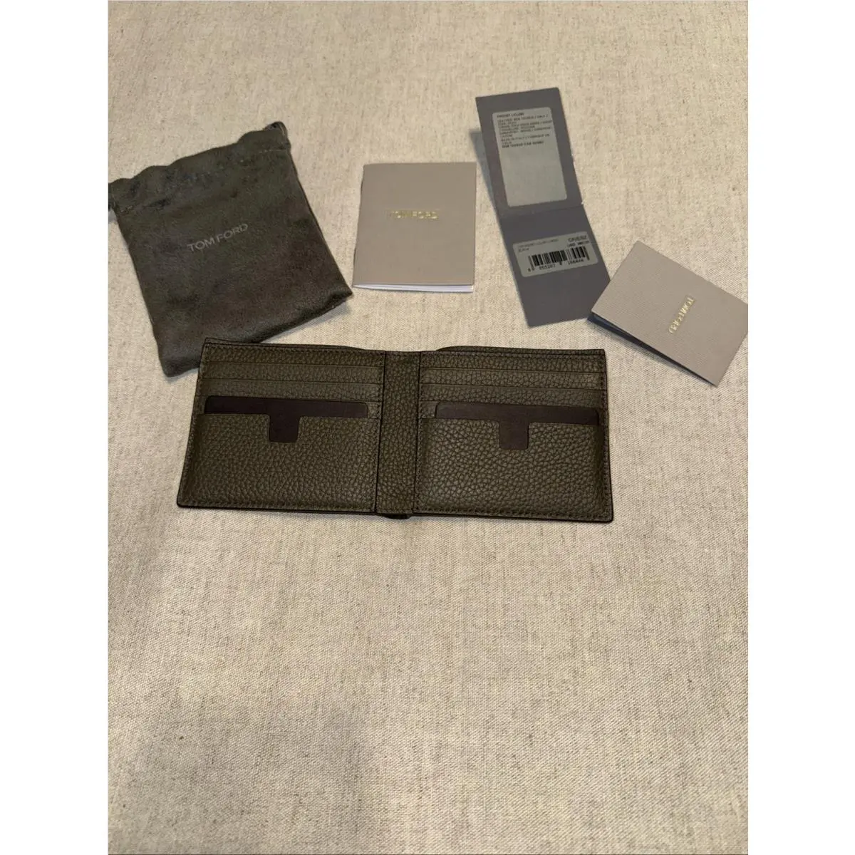 Tom Ford Men`s Leather Wallet in Charcoal Size: OS