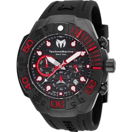 Technomarine Men`s TM-523010 Reef Quartz Chronograph Black Dial Watch