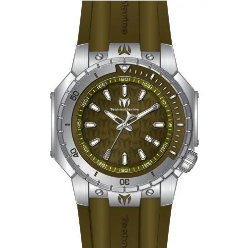Technomarine Men`s TM-224008 Manta Quartz 3 Hand Green Dial Watch